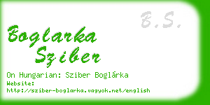 boglarka sziber business card